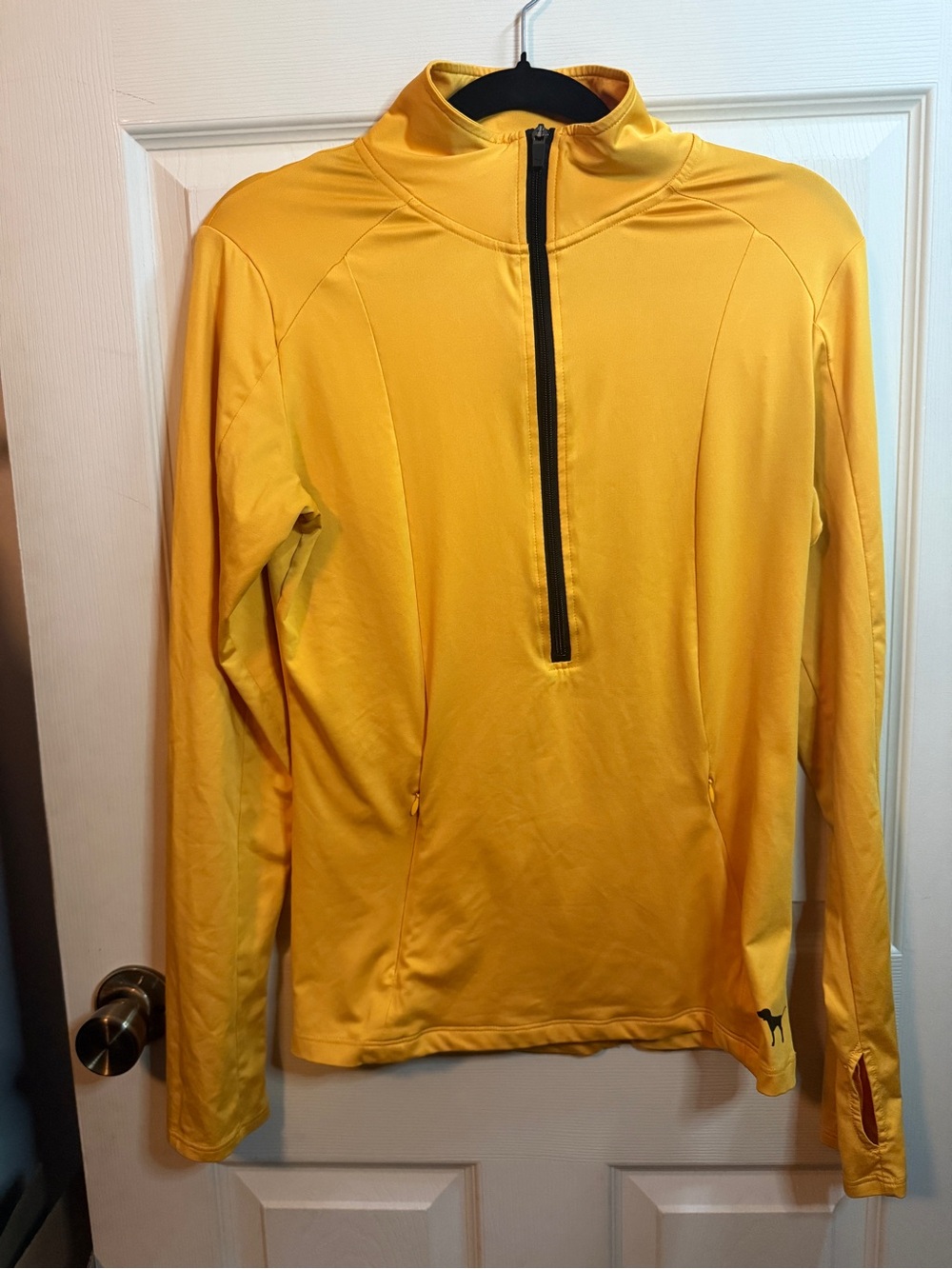 Victoria’s Secret PINK 1/2 Zip Yellow Athletic Pullover Woman’s Size Medium